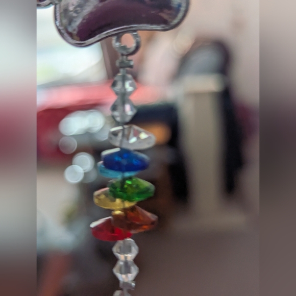 Paw Print Acrylic Suncatcher Prism Crystal Affect 13 X 1.37" Approx - Picture 7 of 8